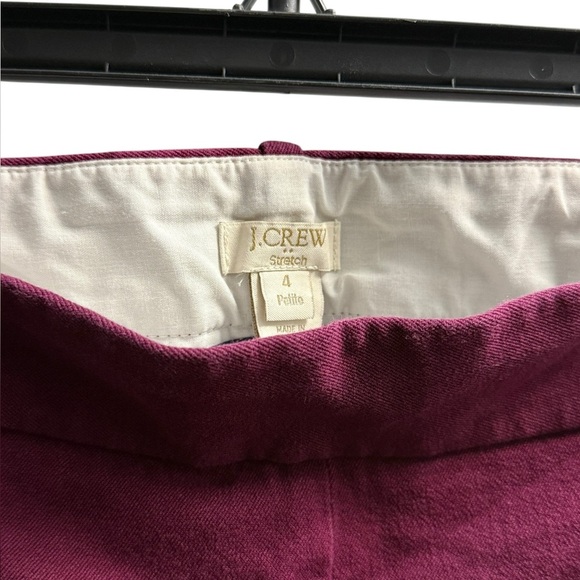 J.Crew Magenta Slim Fit Pants - Size 4 Petite - Picture 3 of 4